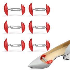 LZYDKH Adjustable Shoe Stretchers, 3 Pairs Shoe Stretchers, Women's Shoe Width, Universal Shoe Stretcher for Sports Shoes, Leather Shoes, High Heels, Red