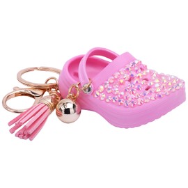 MPK DIY mini hole shoe keychain is a refreshing and summer getaway, making it a unique pendant keychain gift. (Pinkdiamond(A single shoe))