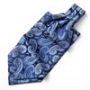 HISDERN Ascot - Corbata para hombre, diseño floral, cachemira, lunares,