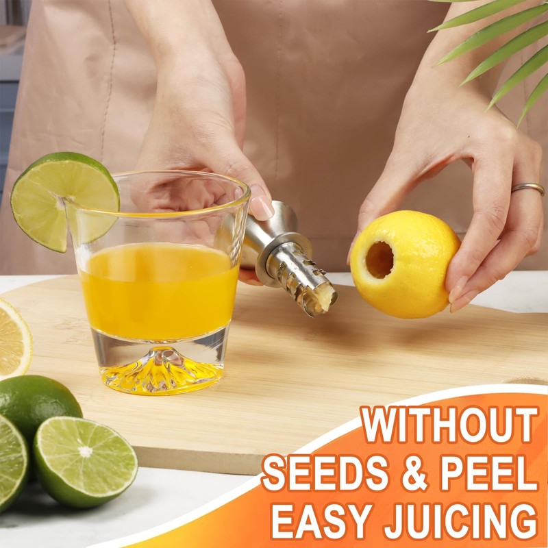 KAYCROWN 18/8 Stainless Steel Manual Lemon Juicer Squeezer, Easy Squeeze