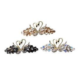 WOONEKY Sparkly Rhinestone Hair Barrettes for Women Crystal Hairpin Metal Barrette Vintage Hair Accessories