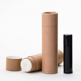 1.5 OZ Kraft Brown Paperboard Cosmetic/Lotion/Lip Balm/Deodorant Tubes (12)