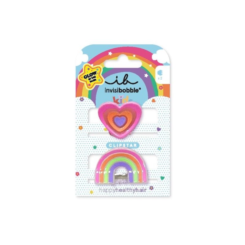 Invisibobble Kids Clipstar Glow In The Dark Happy Heart 2