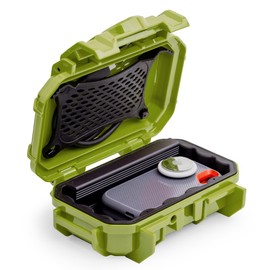 52 Waterproof Dry Box Protective Case - Travel Safe/Mil Spec/USA Made - for Cameras, Camping, Fishing, Hiking, Traveling, Water Sports, Knives, Survival (Green)