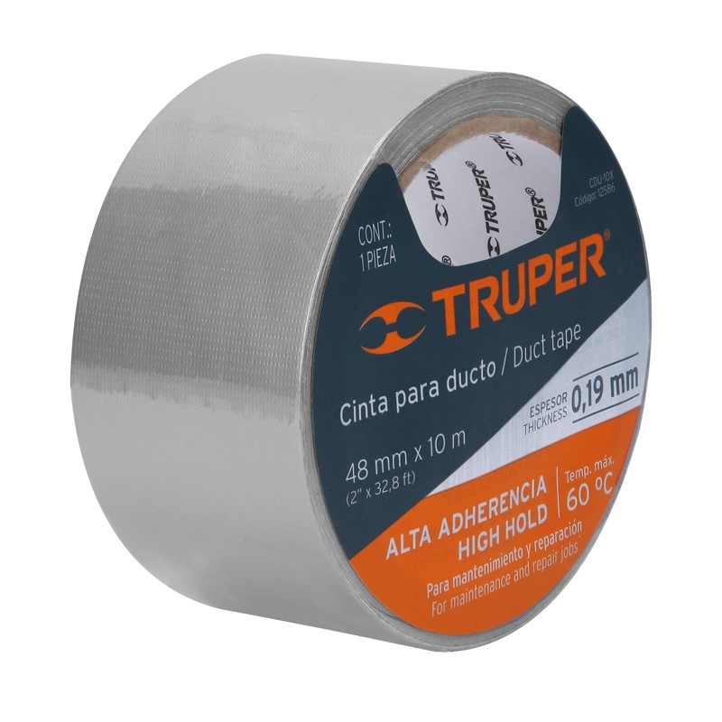 Truper CDU-10X, Cinta para ducto, 10 m, resistente a altas