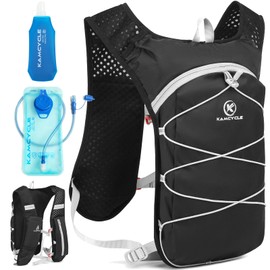 KAMCYCLE® Ultralight Running Backpack, Hydration Backpack Running, Running Vest Men Women, Trail Running Backpack, Bicycle Backpack Running or Hiking, Marathoner with 2L Hydration Bladder and 500 ml