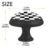 MSINMKOK 4 Pack Cabinet Knobs Black White Checkered Drawer Pulls