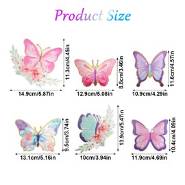 Fumwase 30 Pcs Butterfly Hanging Swirl Decorations Hanging Butterfly Party Decoration for Baby Shower Party Wedding Room Spring Summer Garden Party Wall Decor