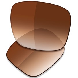 Saucer Premium Replacement Lenses for Oakley Holbrook OO9102 Sunglasses, High Defense - Brown Gradient Tint Polarised