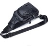 Leather Sling Bag Men Chest Shoulder Backpack Crossbody Bag with
