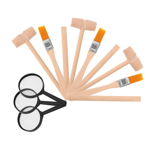 KICHOUSE 3sets Archaeological Digging Tools for Boys and Girls Excavation