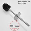 Brushed Stainless Steel Toilet Brush and Cover, No-Punch Hook Base