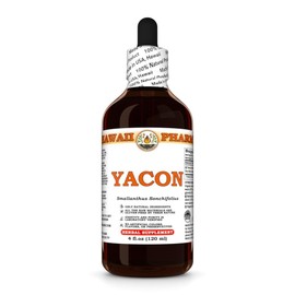 Yacon (Smallanthus Sonchifolius) Dry Root Tincture, Made in Hawaii, Organic Raw Materials, All Natural, Vegan, Pure Liquid Extract - 4 fl.oz