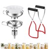 Stainless Steel Funnel Kitchen Jam Funnel with Preserving Jars Lifter