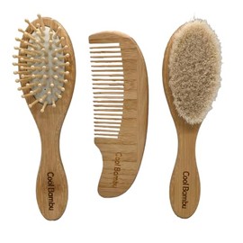 Kit de Cepillos de Bambú Para Bebé - 3 Piezas