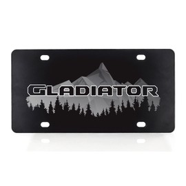 JEEP Gladiator Front Vanity License Plate - Black Powder Coated UV Printed