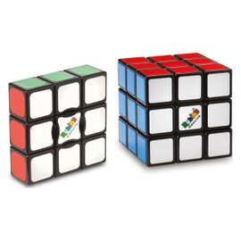 Rubik's 6063509 Rubik's Starter Pack-The and Problem-Solving, for Beginners Cube-The Starter Pack The Original 3 x 3 Cube and Edge Classic Problem Solving Puzzles for Beginners, Multi-Coloured