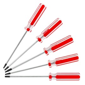 Rierdge Torx Screwdriver Set T6 T7 T8 T9 T10 Star Screwdriver with 3” Steel Shaft for Toys Small Appliances & Electronic Products Repair Or Maintenance, 5 Pcs
