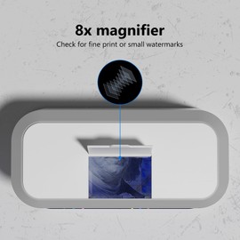 AROHANI Portable Counterfeit Detector with 8X Magnification, Dual UV Lamps, Built-in Battery for All Currency, ID and Credit Cards | Lightweight Design