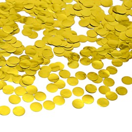50 g Round Confetti Gold Confetti 15 mm Table Paper Glitter Confetti Sequins Table Confetti for Party Wedding Decoration (Gold)