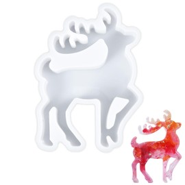 Christmas Silicone Mold Moose, 3D Reindeer Christmas Mould White Silicone Deer Mold DIY Christmas Elk Mold for Christmas Trees Decorations