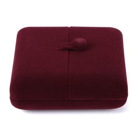 MDLUU Velvet Bracelet Box, Double Open Jewelry Gift Box, Bangle Holder Case for Birthday, Wedding, Valentine's Day, Anniversary (Dark Red)