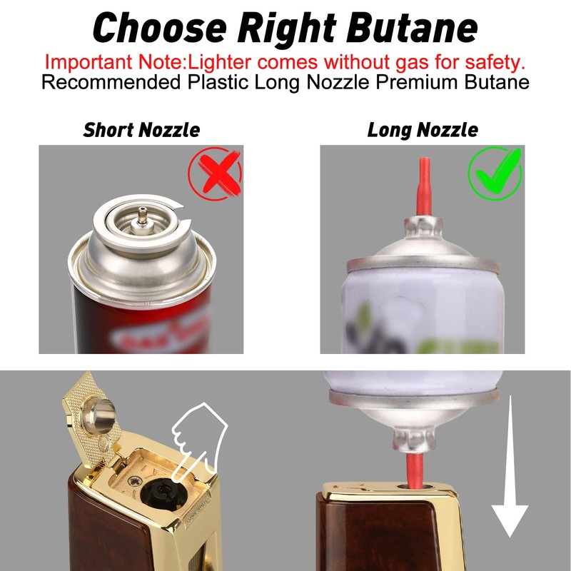 Kantion Torch Lighter, 4 Jet Flame Lighter Refillable Butane Windproof