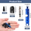12-Piece Presta Valve Core Set, Valve Key Bicycle Valve Insert,