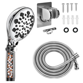 Aquadalus RV Shower head with Hose - High Pressure 10 Modes Shower Head with Filters - Filtered Shower Head with Hand Held Spray, for RV/Campers, Travel Trailer, Motorhome with On Off Switch
