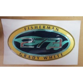 GRADY WHITE OEM 273 FISHERMAN HULL NAME DECAL (2-3/4" x 5") #10-0409