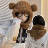 Integrated Fleece Lined Motorcycle Ski Winter Warm Plush Balaclava Face Mask LF3711 One Size / Black 10ea