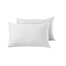 AmigoZone 2 Pack x Pillow Cases Brushed Microfiber Standard Size with Envelope Closure (2pcs pillowcases (50 x 75cm), White)