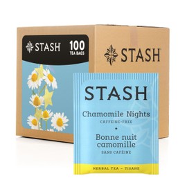 Stash Tea Chamomile Nights Herbal Tea, Box of 100 Tea Bags (Packaging May Vary)