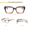 YUELUQU Rectangular Large Frame Glasses Women's Fake Glasses Glasses Frames