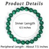 MAIBAOTA Malachite Bracelet, Stone Bracelets for Women Men, 8 mm