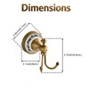 NEWRAIN Towel Hooks for Bathrooms, Wall Mounted Antique Brass Towel