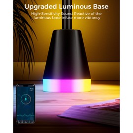 Corner Floor Lamp, Smart RGB LED Corner Lamp with App and Remote Control, 172 LED Light Beads and 16 Million Colors Changing Standing Lamps with Music Sync for Living Room, Bedroom, Gaming Room, Black