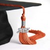 Endea Graduation Single Color Tassel with Silver Date Drop (Orange,