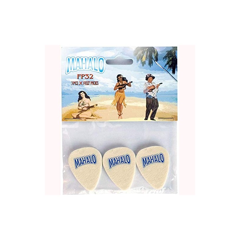 MAHALO FP32/BAG Felt Topics for Ukulele Teardrop Shape 0.1 inch
