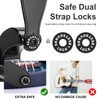 Guitar Strap Blocks, 6PCS Premium Silicone Safety Locks (White)