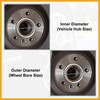Partuto 4pcs 56.6 to 54.1 mm Aluminium Alloy Car Hub