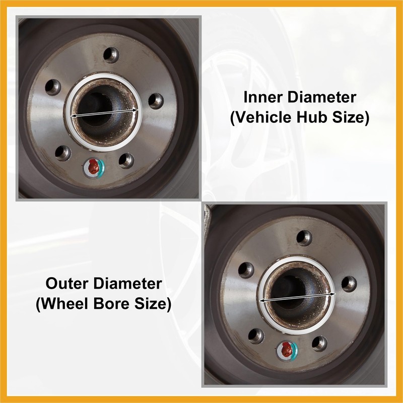 Partuto 4pcs 56.6 to 54.1 mm Aluminium Alloy Car Hub