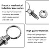 Bntyok 2pcs Spring Plunger Indexing Pin with Pull Ring Spring