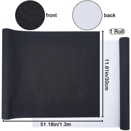 CRASPIRE 51 x 11.8inch Linen Book Cloth for Book Binding Fabric Surface Paper Backed Bookcover Books Album Scrapbooking Archival DIY Covering Protector Bookcloth Bookbinding Supplies Black