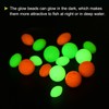 PATIKIL 6x4mm Luminous Fishing Beads, 200 Pieces Soft Plastic Glow