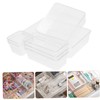 iplusmile 7pcs Desk Drawer Organizer Plastic Storage Bins Versatile Organizer