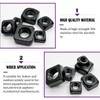 M8 Square Nuts,Black 304 Stainless Steel Square Nuts,Durable Fasteners for