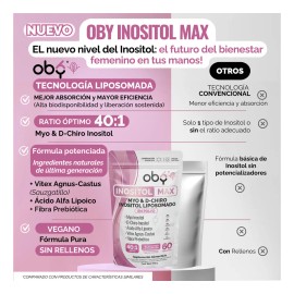 Inositol Max Liposomado Ratio 401  Myo Inositol  D-chiro  Vitex Agnus Castus  Acido Alfa Lipoico  Prebioticos  Tecnologa Liposomal  Inositol Polvo... 