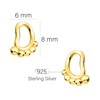 SOFIA MILANI - Women's Earrings 925 Silver Foot Stud Earrings,