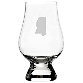 Mississippi States Etched 6.5oz Whisky Glass Compatible With Glencairn Accessories
